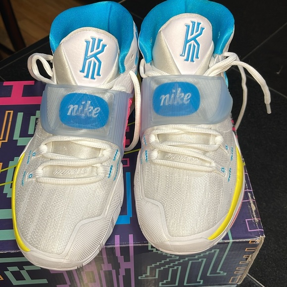 Nike Kyrie 6 White, Blue and Pink Sneakers - Picture 7 of 10